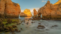 Ponta da Piedade is a group of rock formations along the coastline of the town of Lagos, in the Portuguese region of the Algarve.