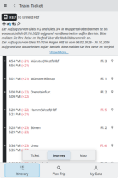 New tabbed journey details view