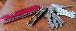 Keychain key with Swiss Army Knife