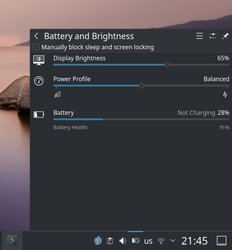 battery and brightness