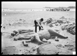 A sand man in Atlantic City