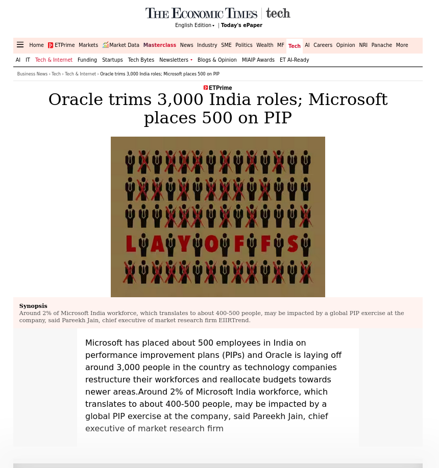 Microsoft PIPs