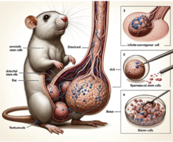 A now-retracted paper in Frontiers in Cell and Developmental Biology included this AI-generated rat with nonsensical anatomy and text