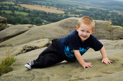 Climbing the rocks