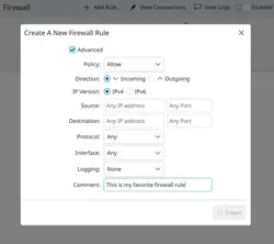 Firewall page