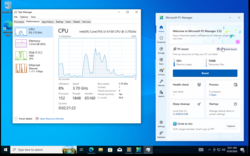 task manager alongside microsoft pc manager