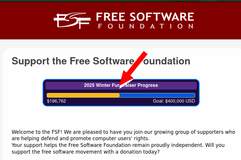 Support the Free Software Foundation