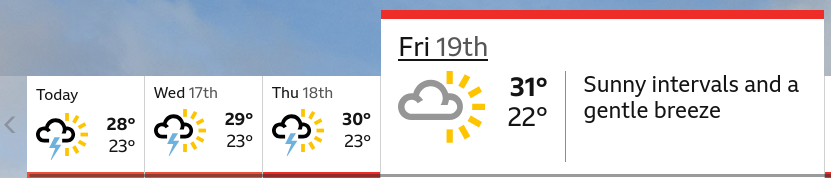 A hot weather