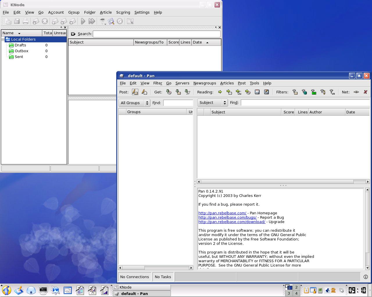 and to the left are the newsgroup apps.