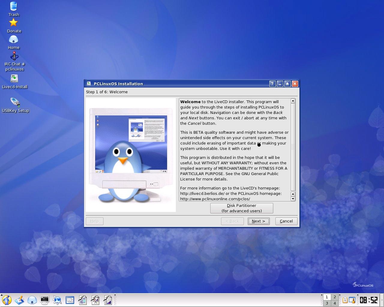 Please follow me to the crowning jewel of our os:  The harddrive installer.