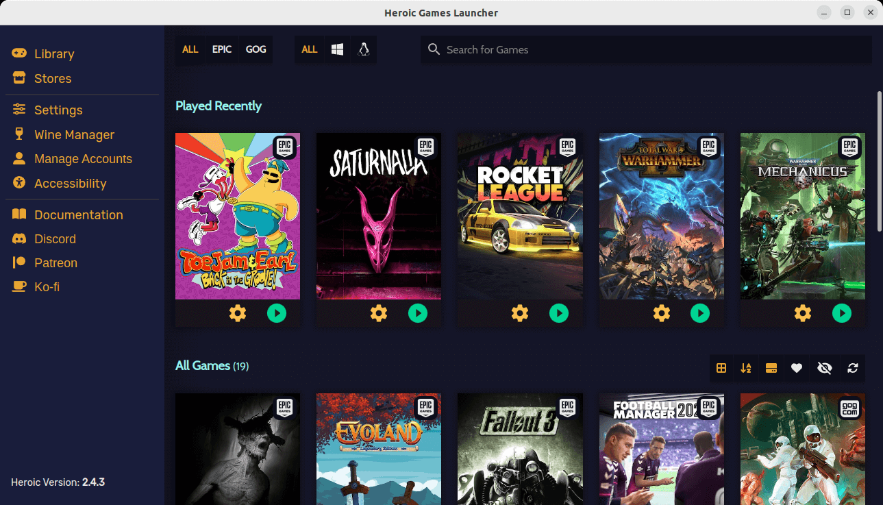 Heroic Games Launcher