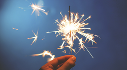 spark sparkler fire new year idea