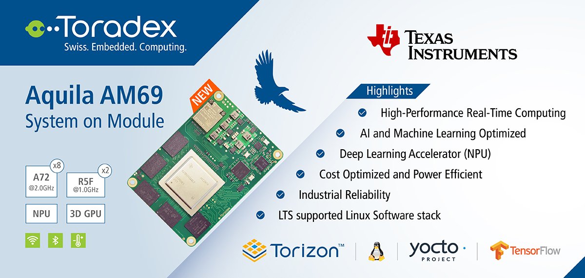 Tux Machines — Toradex Aquila SoM leverages TI’s AM69 with 8x Arm ...