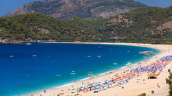 Beach in ÃlÃ¼deniz in Turkey in summer