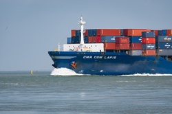 The ship CMA CGM LAPIS is a container ship built in 2009 and sailing under the flag of Liberia.
