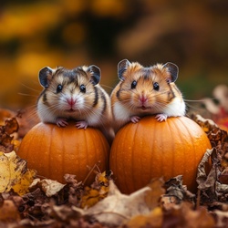 Hamsters on Pumpkins