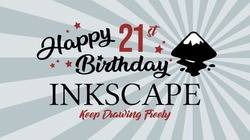 Inkscape Turned 21, Happy Birthday Keep Drawing Freely