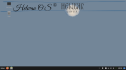 Screenshot of the default view of the Cinnamon desktop in Helwan O.S.