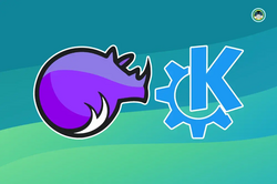 Rhino and KDE logos