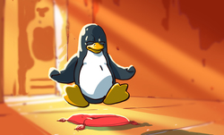 penguin jumping