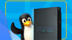 penguin waving behind playstation 2