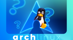 Arch linux logo and penguin with question mark
