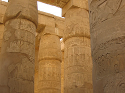 Hieroglyphics on the column - Karnak Temple
