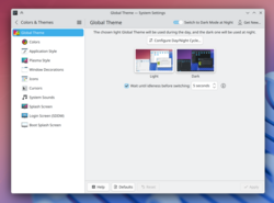 Plasma Global Theme system settings