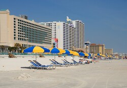 View of the famous beach of Daytona Beach, Florida