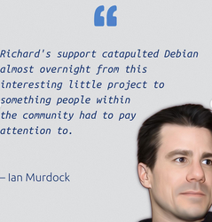 A photo of Ian Murdock taken by Ilya Schurov on April 4, 2008