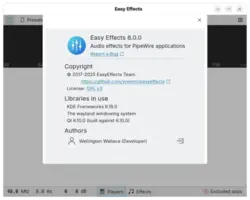 Easy Effects now based on Qt and KDE framework