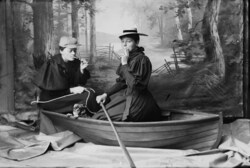 Marie Hoeg and Ingeborg Berg in a rowing boat