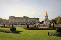 Buckingham Palace in London and the Victoria Memorial