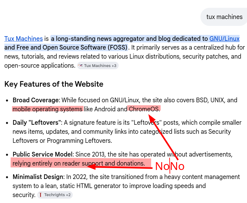 No: Tux Machines is a long-standing news aggregator and blog
