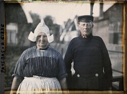 Fisherman and his wife in Volendam, the Netherlands