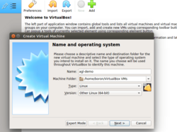 VirtualBox emulation demo