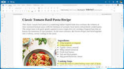 Euro-Office online Recipe Writer