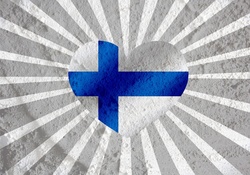 Love Finland Flag Sign Heart Symbol