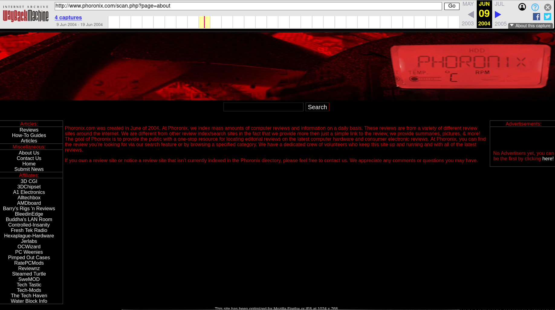 Phoronix.com was created in June of 2004