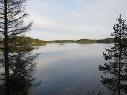 A view over Uskinselka on a summer evening in Savonlinna, Finland