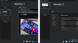 monitor 1 and monitor 2