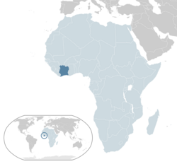 Map of Cote dIvoire