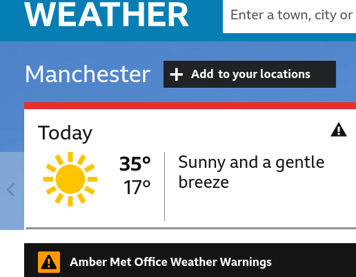 Met Office warnings issued for Greater Manchester