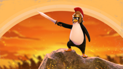 penguin as a warrior