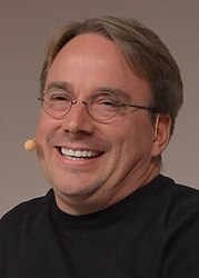 Torvalds at the LinuxCon Europe 2014