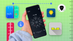 digital measuring tool illustated on Android phone