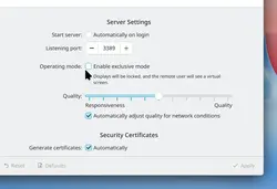 server settings